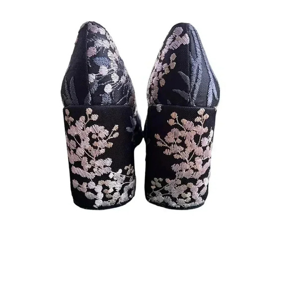 Shelly’s London chunky heels point toe floral brocade  7.5 - Picture 7 of 8